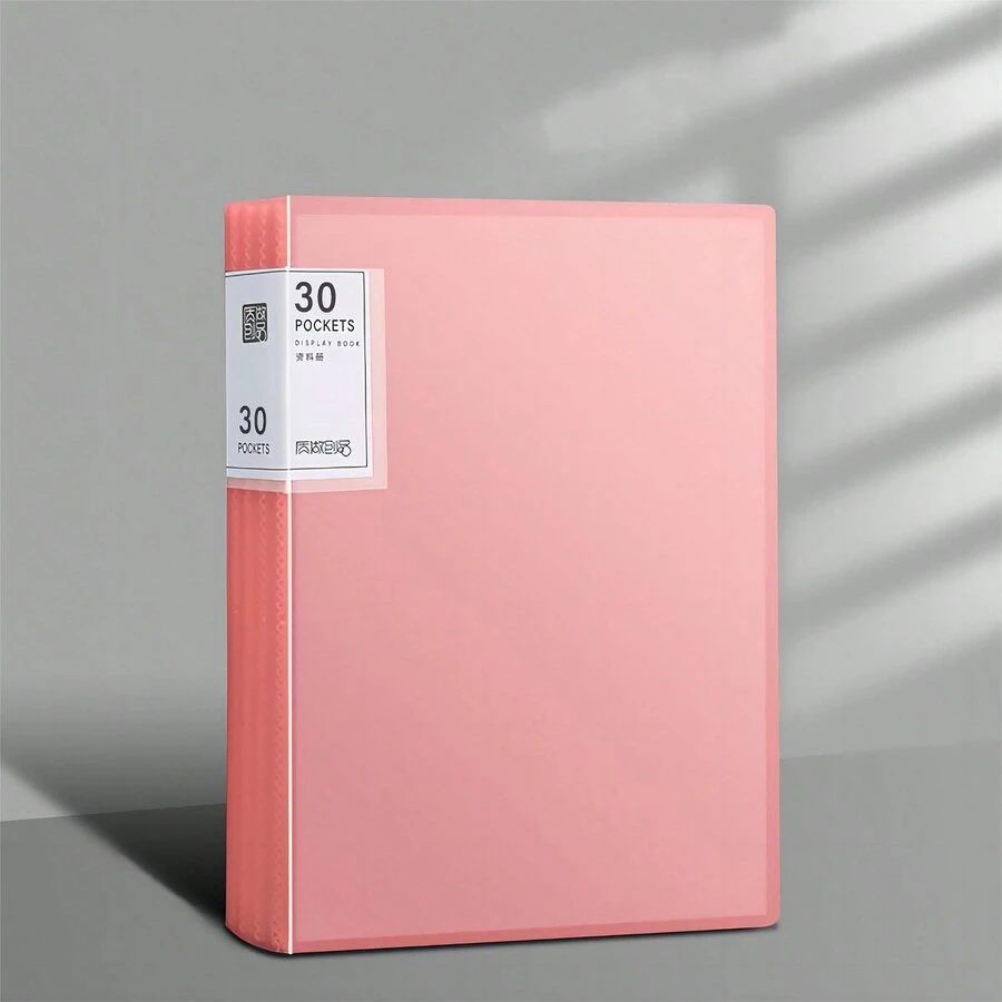 1 Miếng Bán trong suốt A4 Tài liệu Bìa đựng hồ sơ , Thông tin Hộp đựng Với Trong suốt A4 Nhạc nền Kẹp , Có sẵn In - Hồng - Xem 1