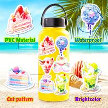 100入組波霸貼紙,卡通甜點冰淇淋蛋糕飲料貼紙,適用於剪貼簿、行李箱、手提電腦、防水貼紙,適用於女生、學生、青少年 - 彩色 - 查看 5