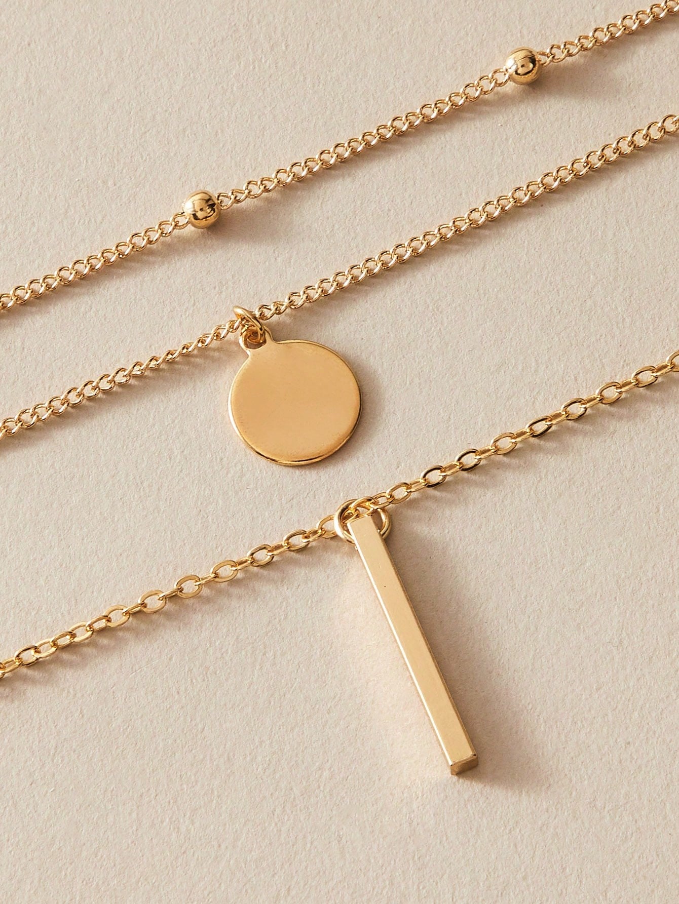 3 قطع/مجموعة قلادة جديدة عصرية بسلسلة دائرية متعدد...