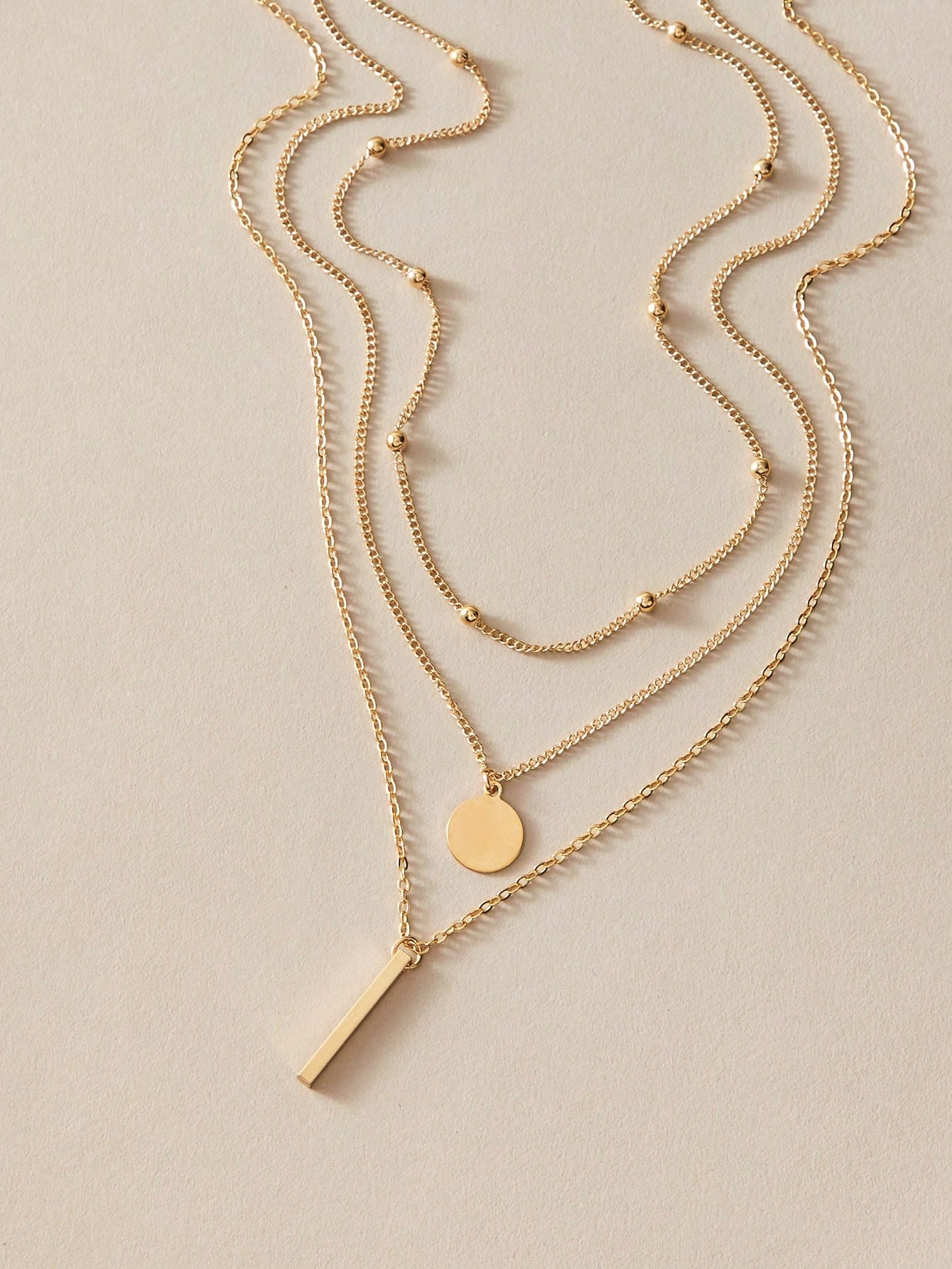 3 قطع/مجموعة قلادة جديدة عصرية بسلسلة دائرية متعدد...