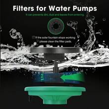 VIVOSUN Solar Bird Bath, Solar Powered Fountain Set with 6 Colorful LED Lights and Multiple Nozzles, Bird Bath & Pond Set for Outdoors, Gardens, Patio, Yard, Deck, Deep Green - 綠色 - 查看 6