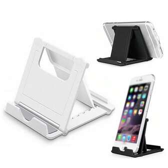 1pc Plastic Desktop Phone Stand & Tablet Holder, Foldable Portable Mobile Stand