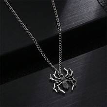仿真蜘蛛项链男女朋克时尚昆虫吊饰街头风格颈链 DIY 珠宝派对礼物 朋克蜘蛛吊坠项链女式复古立体几何昆虫形项链首饰配件 - 彩色 - 查看 10
