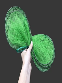 1pc Two-Layer Portable Fishing Net Crab Net Box Trap Cast Net Folding Fishing Net Fishing Tool - Green - View 7