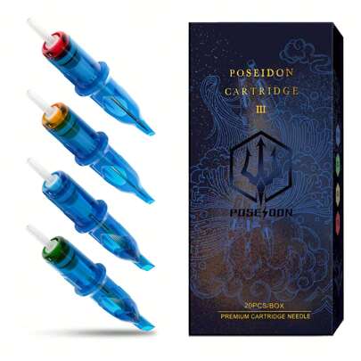 20Pcs/box Tattoo Cartridge Needles, (RL RS RM M1) Disposable Tattoo Needle Standard Round Liner For Tattoo Artists And Beginners Body Art Design For Tattoo Supplies