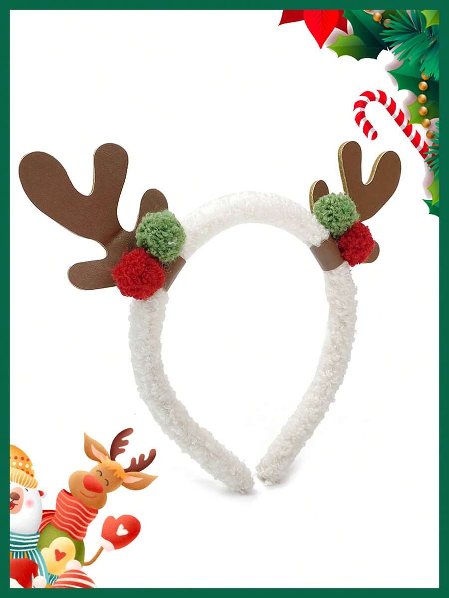 1 Máy Tính Nữ Giáng Sinh Nhung Đầu Tiên Mũ Đội Đầu Nai Sừng Tấm Tóc - Nhiều màu - Xem 1