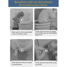 Asiento para inodoro con escalón pink,asiento de entrenamiento para ir al baño con escalera ajustable plegable con protector contra salpicaduras y asas para niños pequeños - Rosa - Ver 6