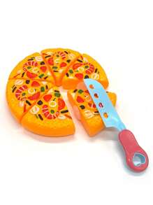 7 件儿童过家家披萨切刀玩具模拟食物厨房玩具可切套装、披萨、厨房玩具、玩具食物、披萨玩具角色扮演、玩具茶具、艾摩、艾摩玩具、角色扮演厨房、儿童三明治切刀 - 彩色 - 查看 2