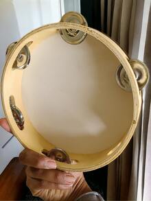 Pandero Instrumento Musical Percusión Ritmos Artesanal Musica - Beis - Ver 4
