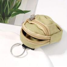 1 Piece Of Unisex Student Coin Canvas Bag Cute Keychain Mini Storage Bag Keychain Suitable For Gifts For Friends, Family, Classmates, Couples And Sisters