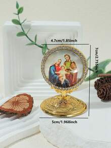 1pc Exquisite And Elegant Jesus & Virgin Mary Angel Praying For Good Luck Home Table Decoration Car Ornament Metal Crafts - home furnishings - View 8