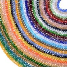 Tiras de cuentas de cristal colores surtidos, cuentas de vidrio, para fabricación de pulseras y collares, (6, 12, 24, 36pzas) - Multicolor - Ver 1
