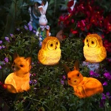 1pc Outdoor Solar Animal Shaped Light - Lovely Dog Designed Garden Decoration Light For Home Yard - Yellow - View 12