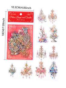 1包20張古銅箔diy裝飾相簿材料貼紙 - 彩色 - 查看 4