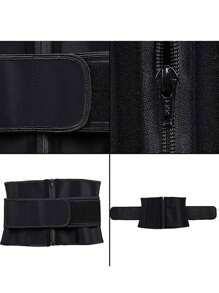 Women's Waist Trainer Band, Slimming Sauna Belt, Sport Waist Belt, Tummy Control Belt, Abdominal Training Equipment - Black - View 3