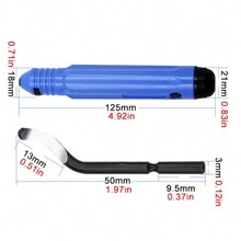 藍色手持式去毛邊工具 Nb1100 毛邊修邊刀,埋頭孔邊緣工具套裝,用於專業修邊廢邊,帶電動工具配件 - 藍色 - 查看 3