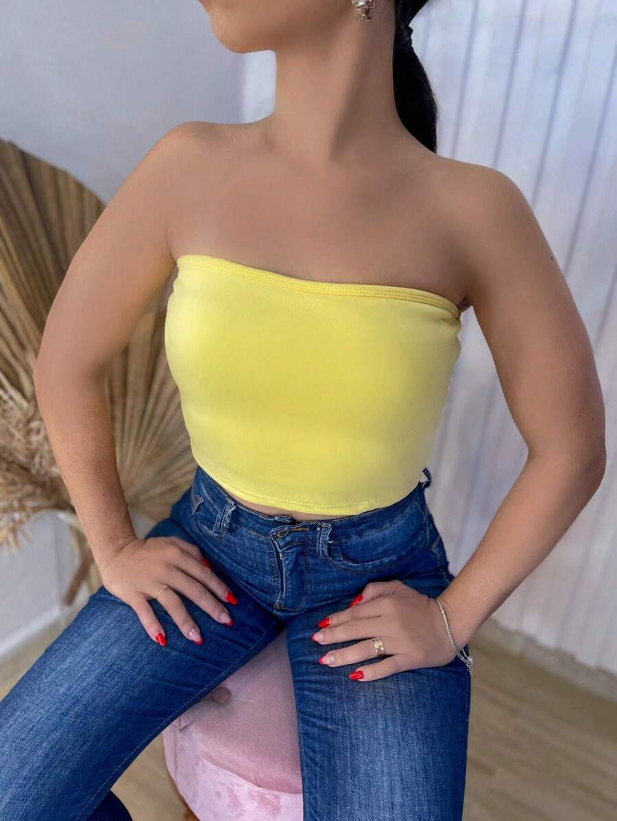 Women Tops - Màu vàng - Xem 1