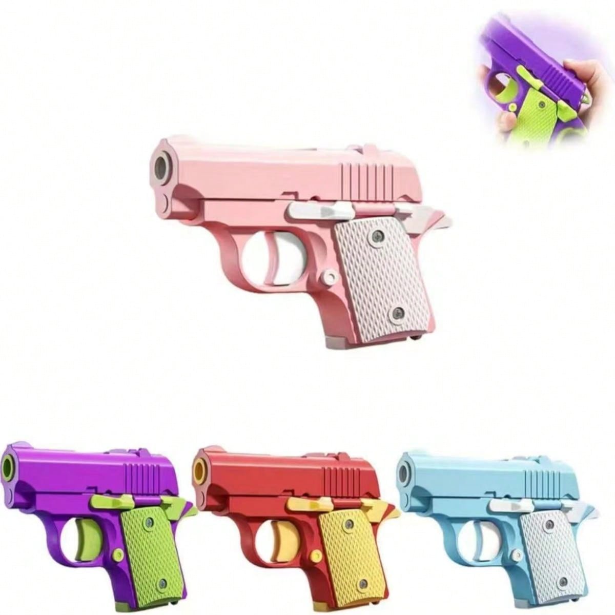 3D Printed Gravity Toy Mini Pistol, New Upgraded Removable Magazine