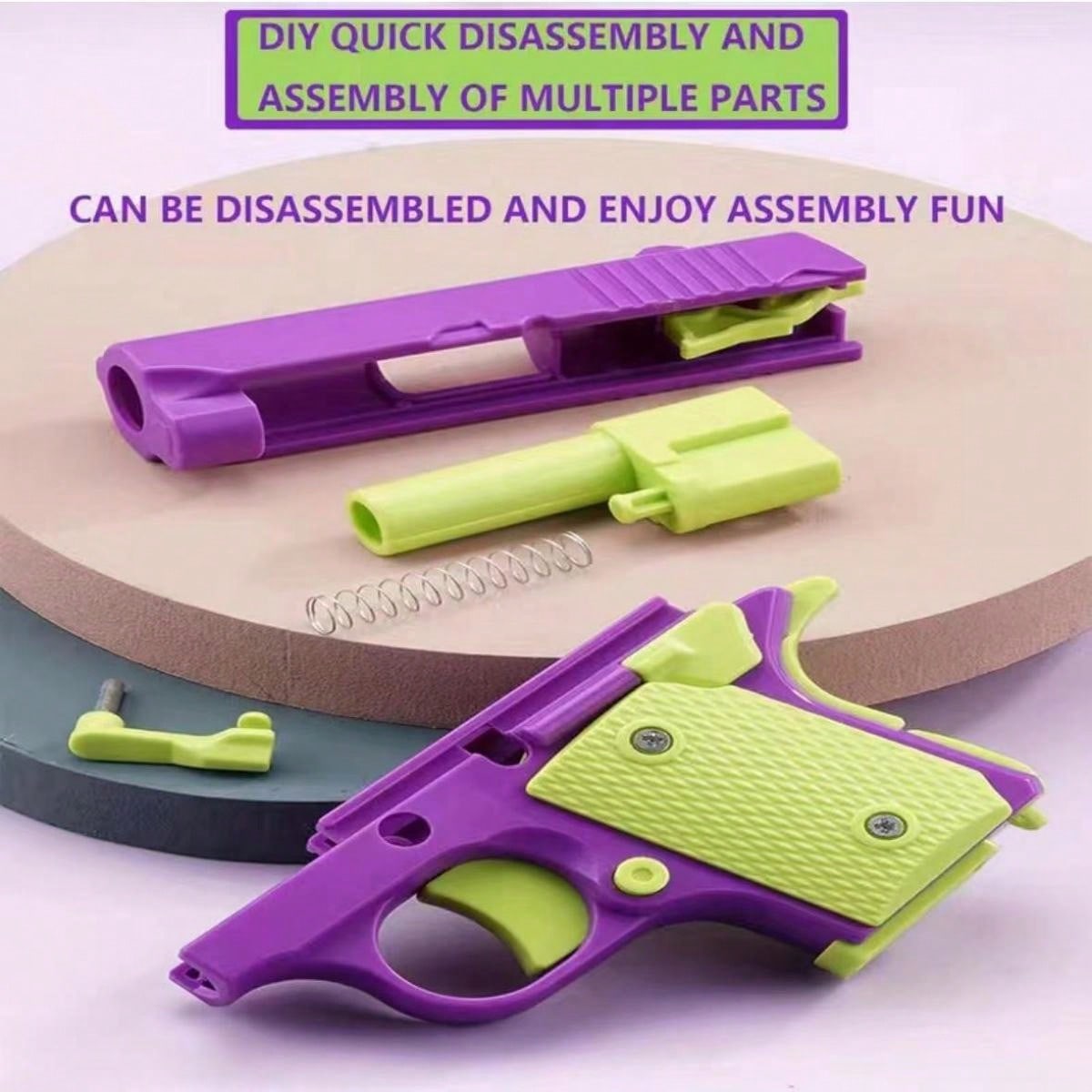 3D Printed Gravity Toy Mini Pistol, New Upgraded Removable Magazine