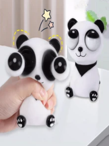 熊貓令人瞠目結舌的擠壓玩具,減壓熊貓玩具,節日禮物 - 彩色 - 查看 4