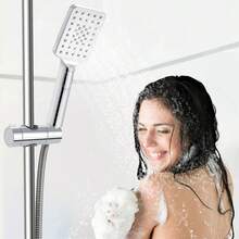 1pc Grey Direct Connect Shower Head Holder Screw Type 19-25mm - Grey - View 2