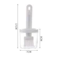 1入組具有瓶子的油刷,高溫耐用的廚房烘焙刷子,適用於煎餅、蜂蜜、沙拉醬和燒烤,矽膠刷帶瓶子,小油瓶,集成塑膠油刷瓶,適用於燒烤