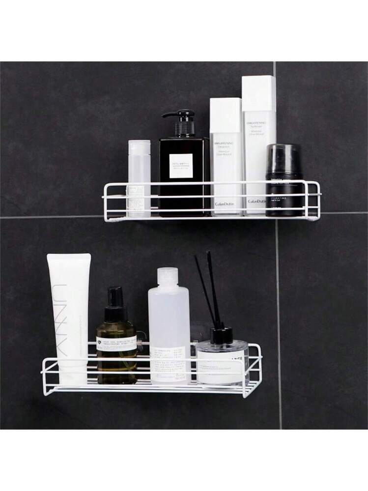 Organizzatore Doccia Adesivo In Acciaio Inox 30 Cm - Portaoggetti Per Bagno E Cucina, Ripiano Antiruggine Senza Fori - 2