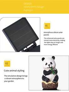 Solar Powered Garden Light Rabbit Shaped Polyresin Simulation Animal Light Outdoor Landscape Light For Courtyard, Garden, Lawn - Apricot - View 4