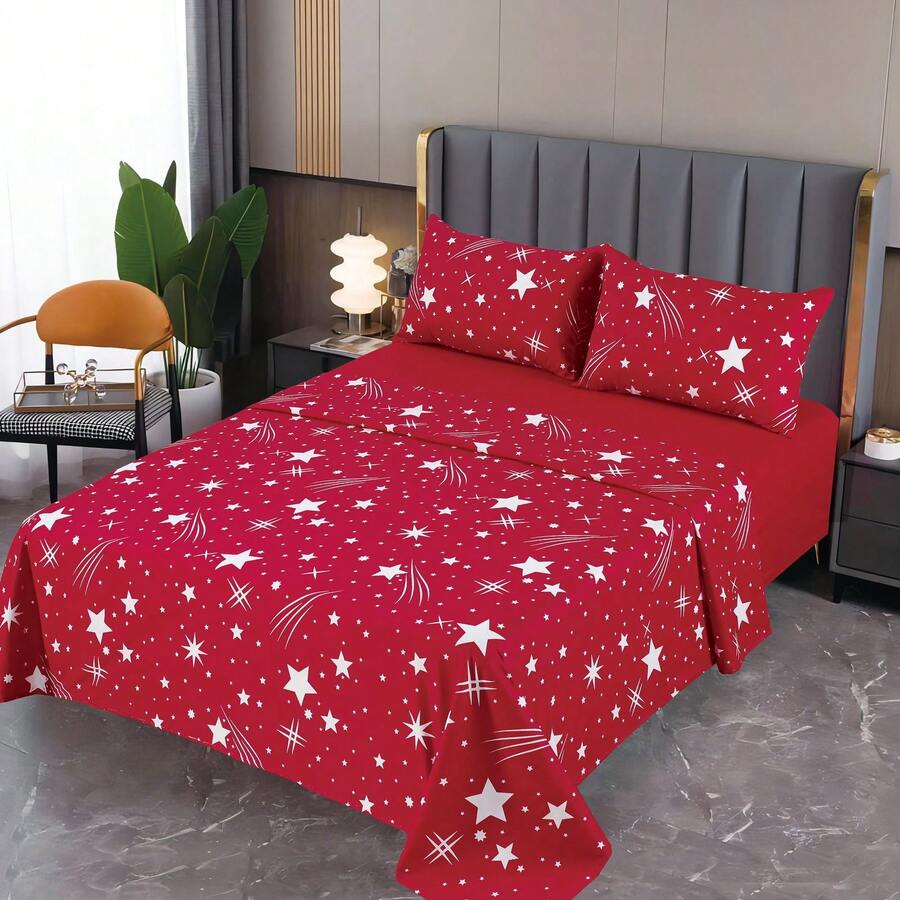 Sheet Sets with Pillowcases - 紅色 - 查看 1