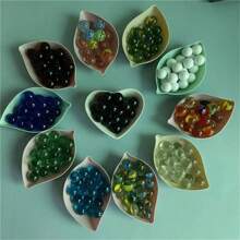 30 piezas de canicas de vidrio transparente y colorido de 1.6cm para el juego de canicas de la infancia - Multicolor - Ver 3