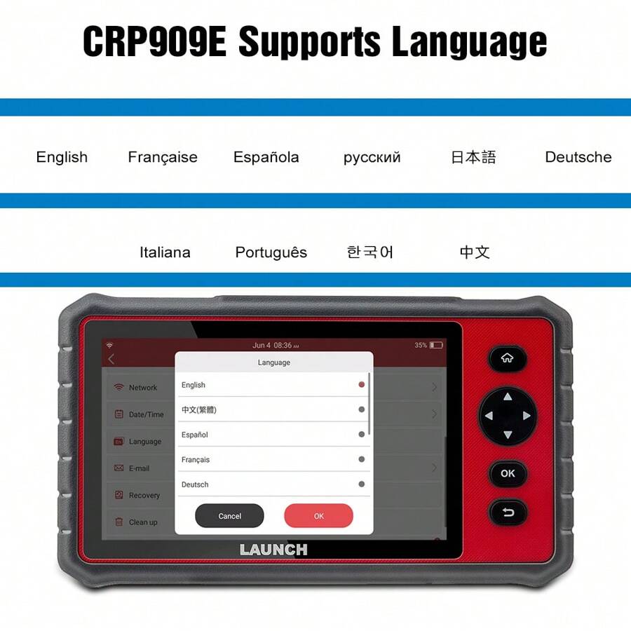 LAUNCH OBD2 Scanner CRP909E, 2023 Newest Full System 7 Inch Automotive