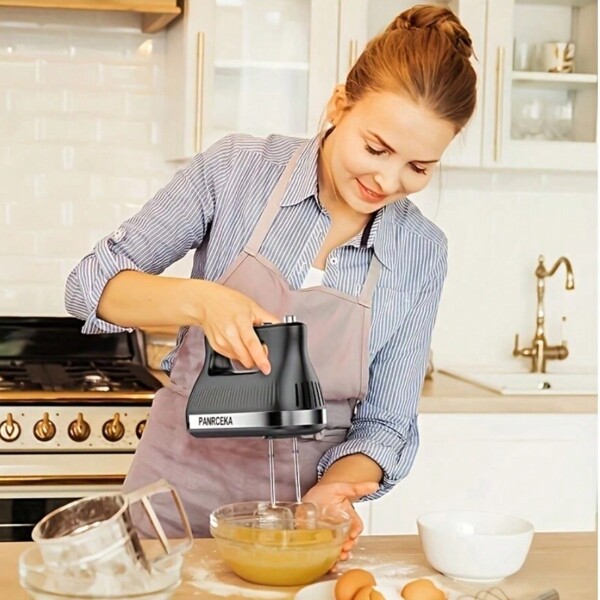 Electric Hand Mixer With Whisk, Traditional Beaters, Hand Mixer