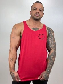 Men Tank Tops - 紅色 - 查看 1