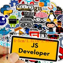 50PCS Programmer Stickers Developer Stickers Tech Stickers Linux Stickers Graffiti Aesthetics Decor Vinyl Waterproof Stickers for Water Bottle,Computer,Laptop,Phone,Luggage,Notebook - Multicolor - View 6