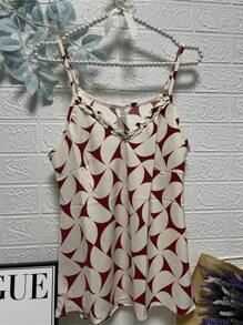 Women Tops - 酒紅色 - 查看 1