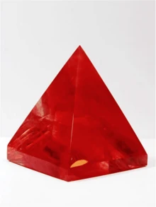 1pc Crystal Natural Rose Quartz Pyramid Stone Crystal Feng Shui Specimens 30mm QINTINYIN - Pink - View 8