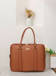 Men Briefcase - 棕色 - 查看 1