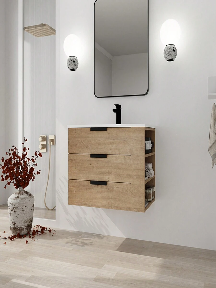 30 Inch Bathroom Vanity with Sink, Wall Mounted Bathroom Vanity with ...