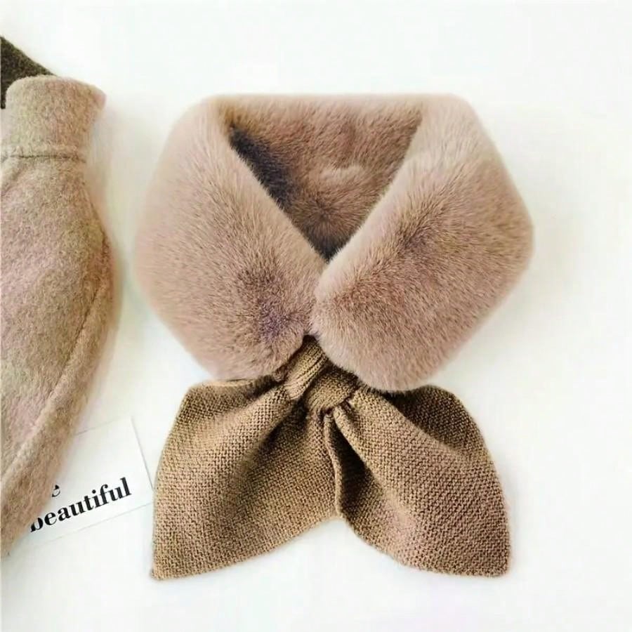 Écharpe Croisée En Peluche Écharpe D