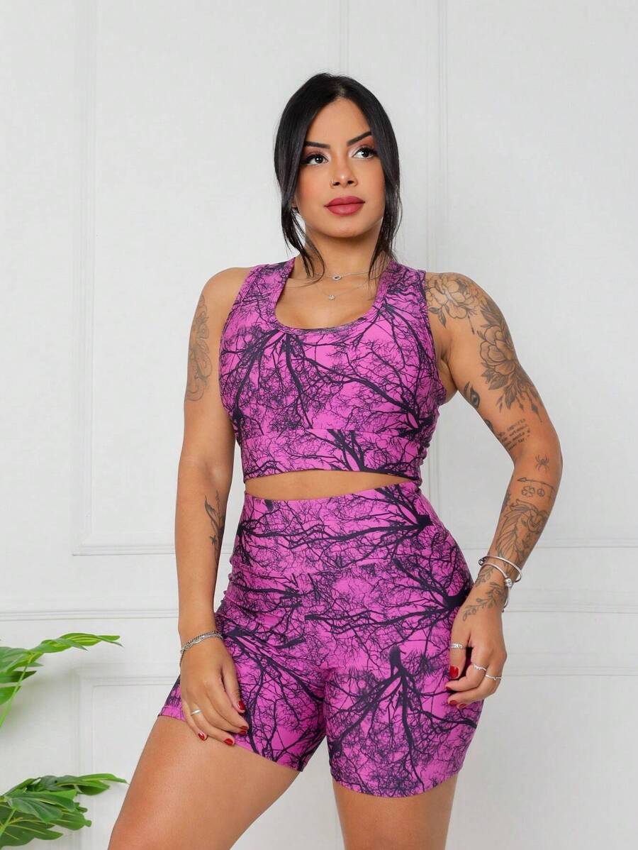 SHOWOFF Women Sports Sets - Forest Purple - View 1