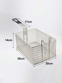 Tina y Canastilla Escurridora para Freidora de Acero Inoxidable, capacidad de 10 L, ideal para repuesto de freidoras. - Plateado - Ver 4