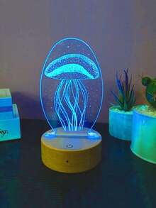 1個創意卡通led夜燈,具有三種顏色模式,營造臥室氛圍 - 彩色 - 查看 5