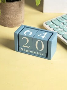 1pc Wooden Calendar Creative Gift For Students And Children, Can Be Used As A Desktop Decoration, Diy Accessory - Multicolor - View 9