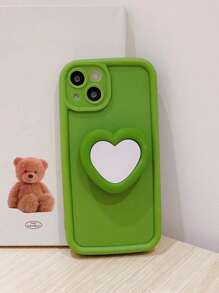 1入組高竹心立支架手機殼，適用於蘋果iPhone - 綠色 - 查看 1