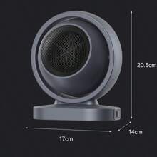 陶瓷室內暖風機,防過熱保護,防傾倒保護,低噪音加熱,安全的 Ptc 可攜式風扇,適用於辦公室家庭房間,黑色智能手持暖器,適用於臥室桌面 - 黃色 - 查看 10
