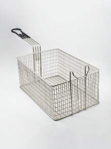 Tina y Canastilla Escurridora para Freidora de Acero Inoxidable, capacidad de 10 L, ideal para repuesto de freidoras. - Plateado - Ver 3