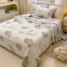 1pc Milk Velvet Double-Sided Plush Blanket,Thickened And Warm Plush Fleece Blanket,Warm Blanket For Single/Double Person,Suitable For Home Bedroom,Living Room,Office In Winter - Multicolor - View 6