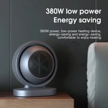 陶瓷室內暖風機,防過熱保護,防傾倒保護,低噪音加熱,安全的 Ptc 可攜式風扇,適用於辦公室家庭房間,黑色智能手持暖器,適用於臥室桌面 - 黃色 - 查看 8