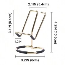 Giá đỡ điện thoại Với Không trượt Che phủ , Thích hợp Cho máy tính để bàn , Đầy đủ Gấp lại Giá đỡ điện thoại , Tương thích với Tất cả Điện thoại thông minh Và - Vàng - Xem 5