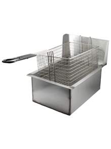 Tina y Canastilla Escurridora para Freidora de Acero Inoxidable, capacidad de 10 L, ideal para repuesto de freidoras. - Plateado - Ver 2